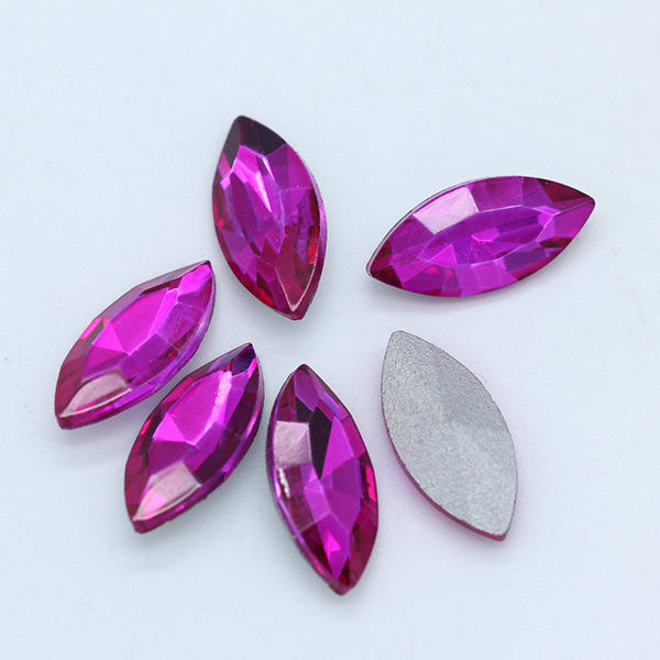 Horse Eye Crystal Pointed Glass Silver Bottom Loose Diamond view 14