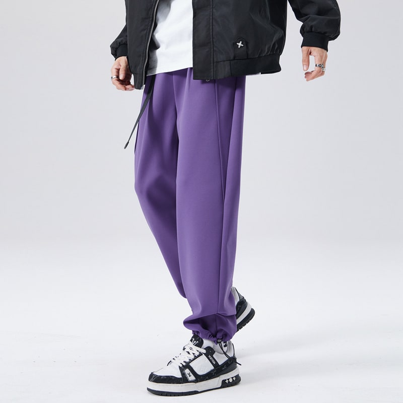 Knitted Beads Dopamine Multicolor Optional Straight Mopping Pants view 6