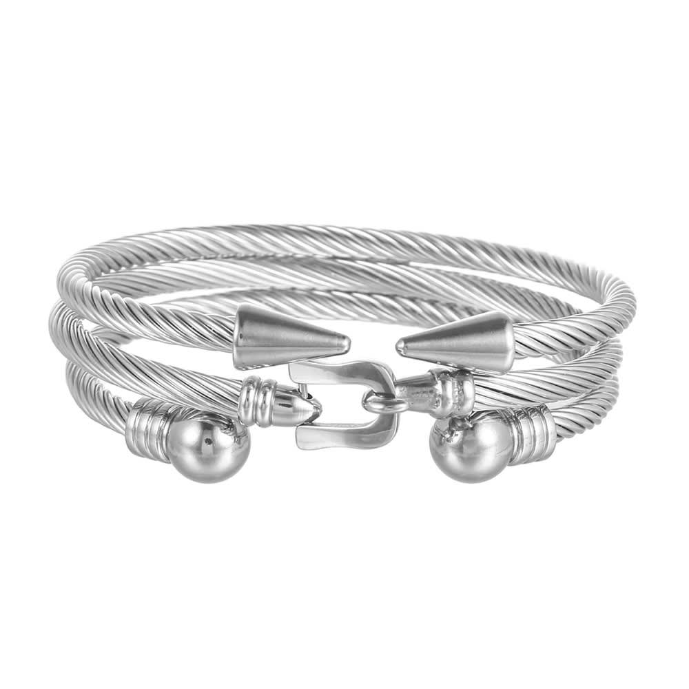 Titanium Steel Bracelet Suit Punk Creative Personality Roman view 2