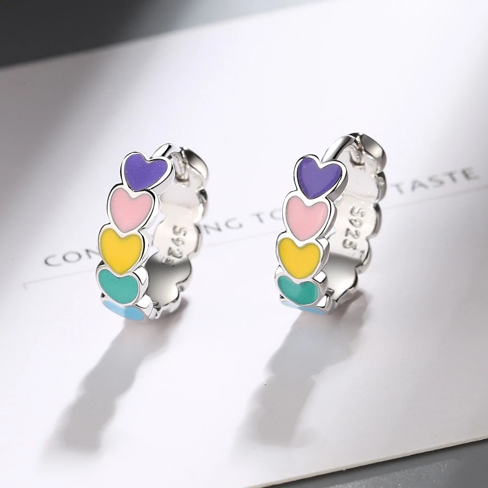 Epoxy Rainbow Love Ear Clip Compact view 3