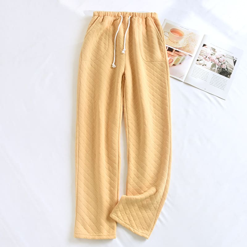 Cotton Air Layer Couple's Thickening Trousers With Side Pockets view 17
