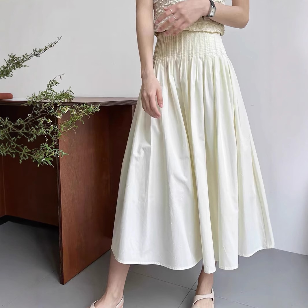 Niche Temperament Sweet Big Hem Umbrella Skirt view 4