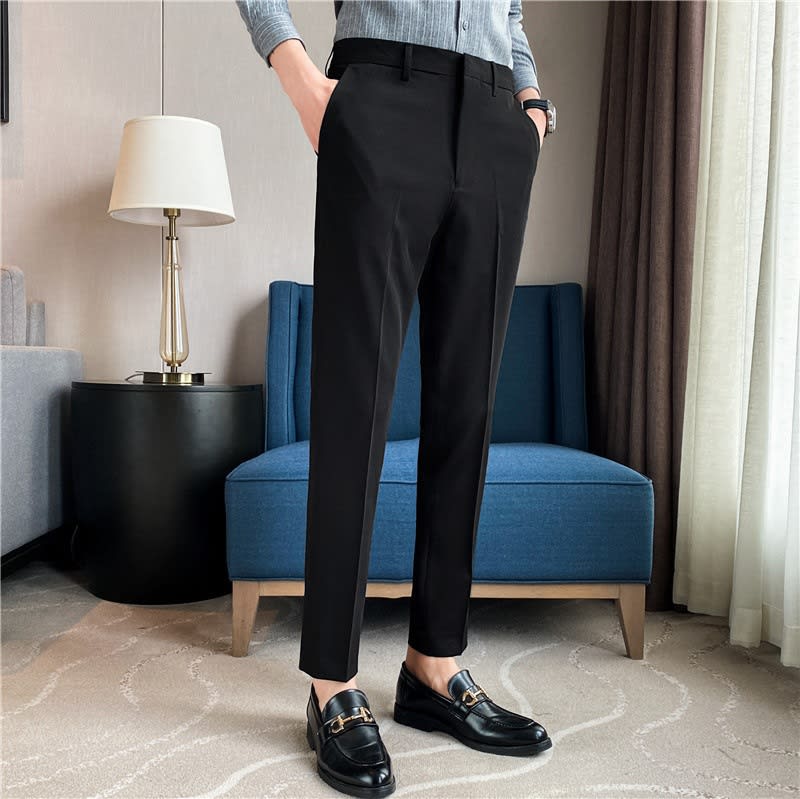 Men's Springsummer Draping Solid Color Casual Suit Pants Stretch Comfortable Suit Pants Trousers view 5