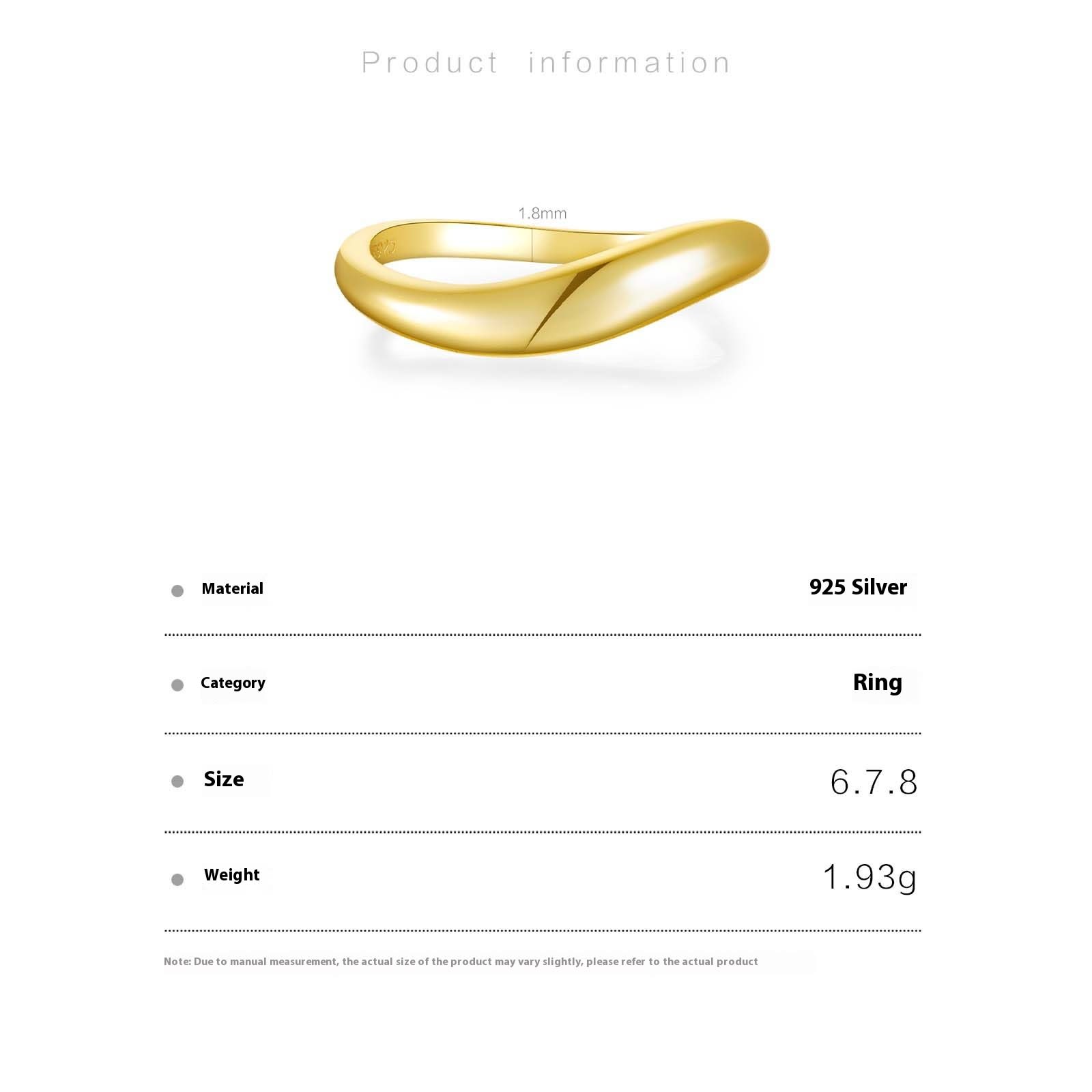Graceful European And American Niche S925 Silver Ring Female view 5