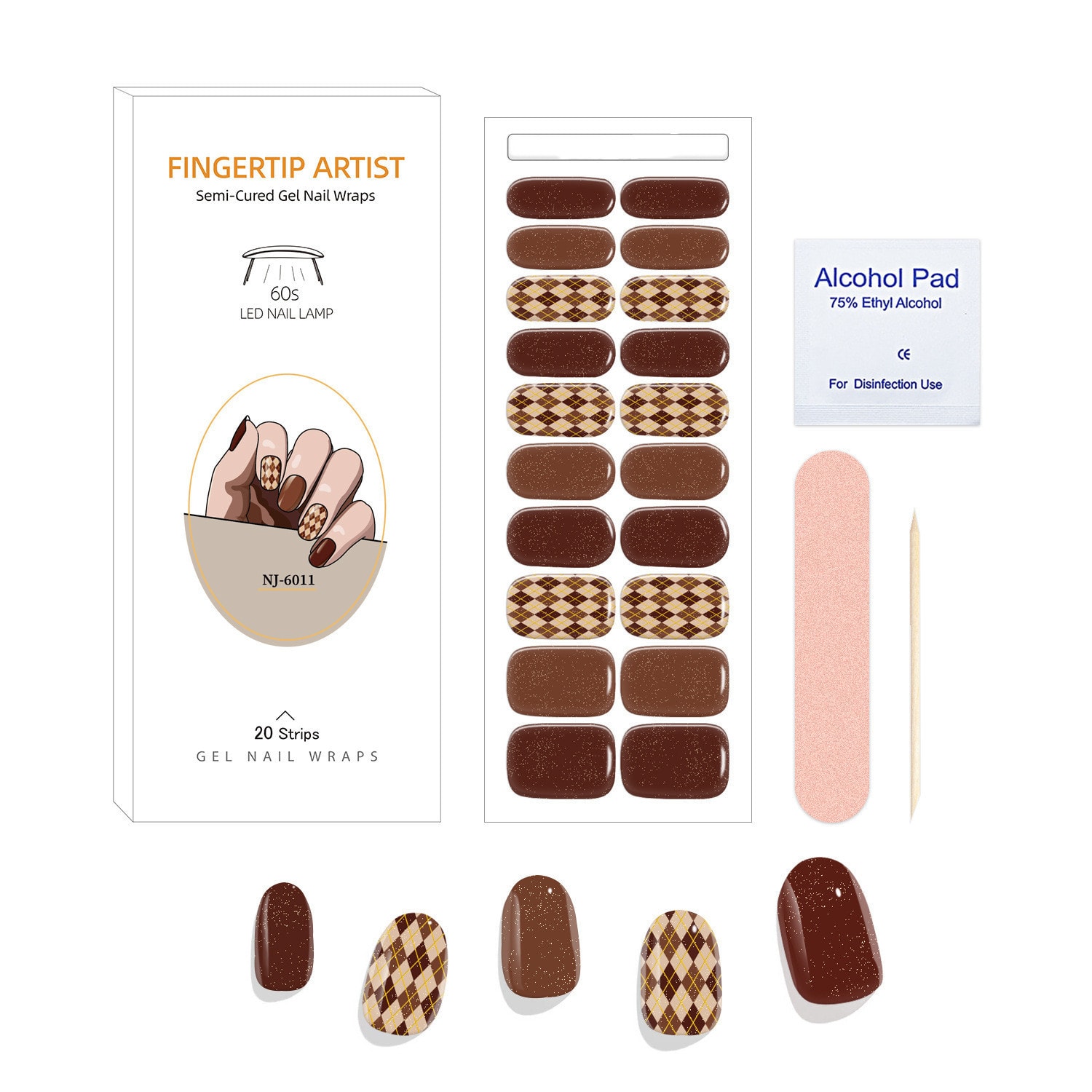 UV Semi-curing Gel Nail Stickers view 29