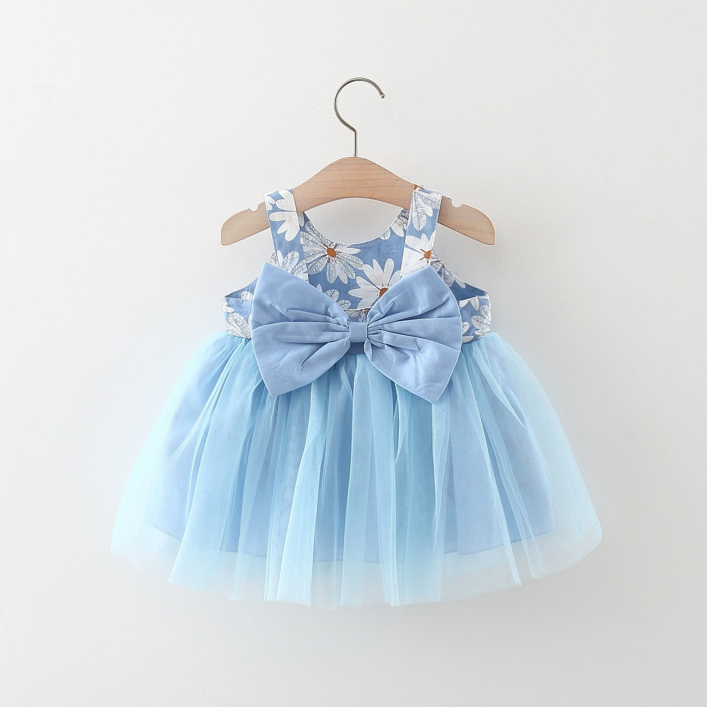 Girls' Summer New Floral Mesh Slip Dress view 1