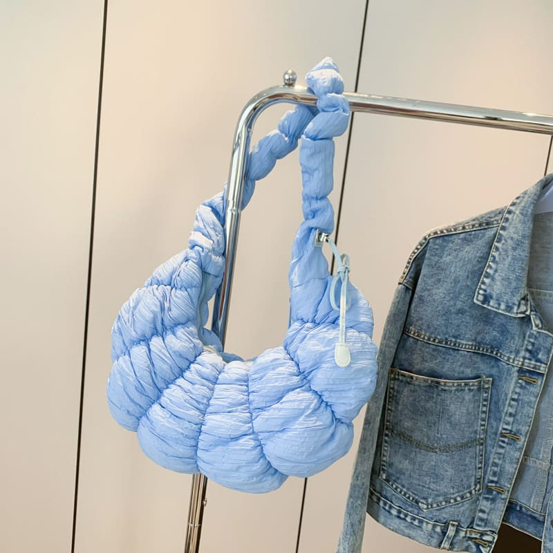 Crossbody Croissant Pleated Clouds Large Capacity Shoulder Bag view 9