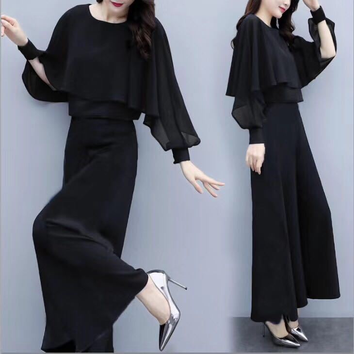 Casual Fashionable Wide Leg Pants Suit Women view 1