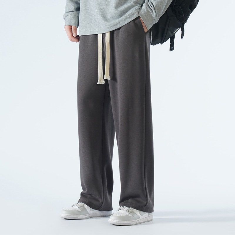 Loose Casual Men's Draping Wide Leg Sports Straight Trousers view 4