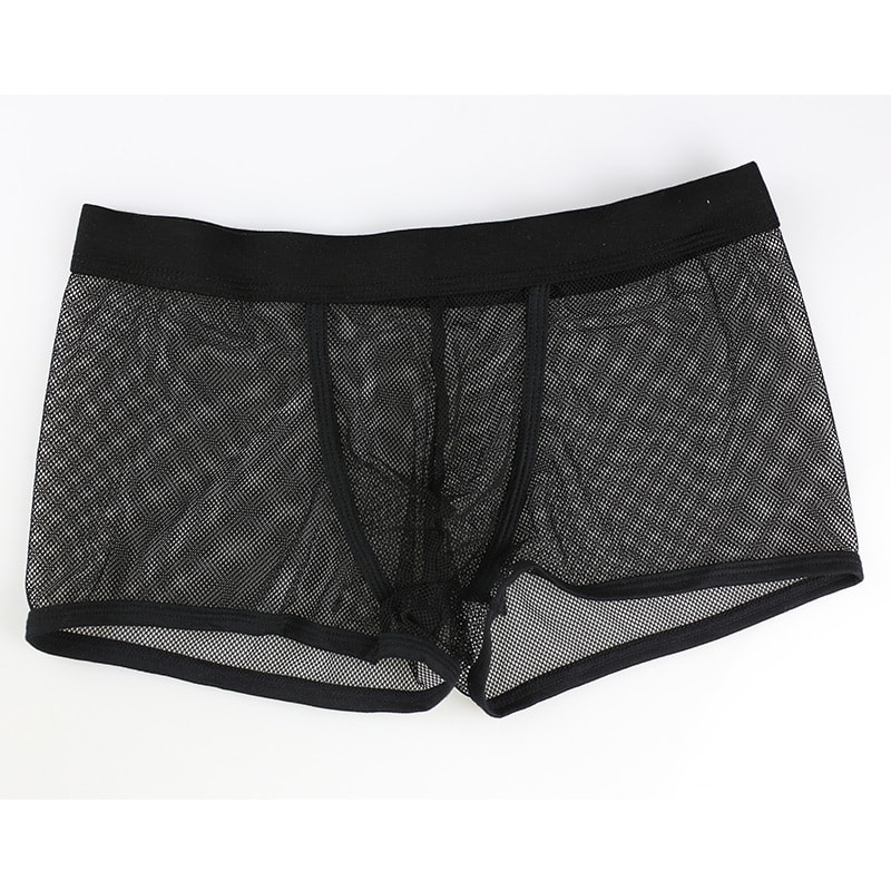 Men's Mesh Transparent Boxers Low Waist view 8