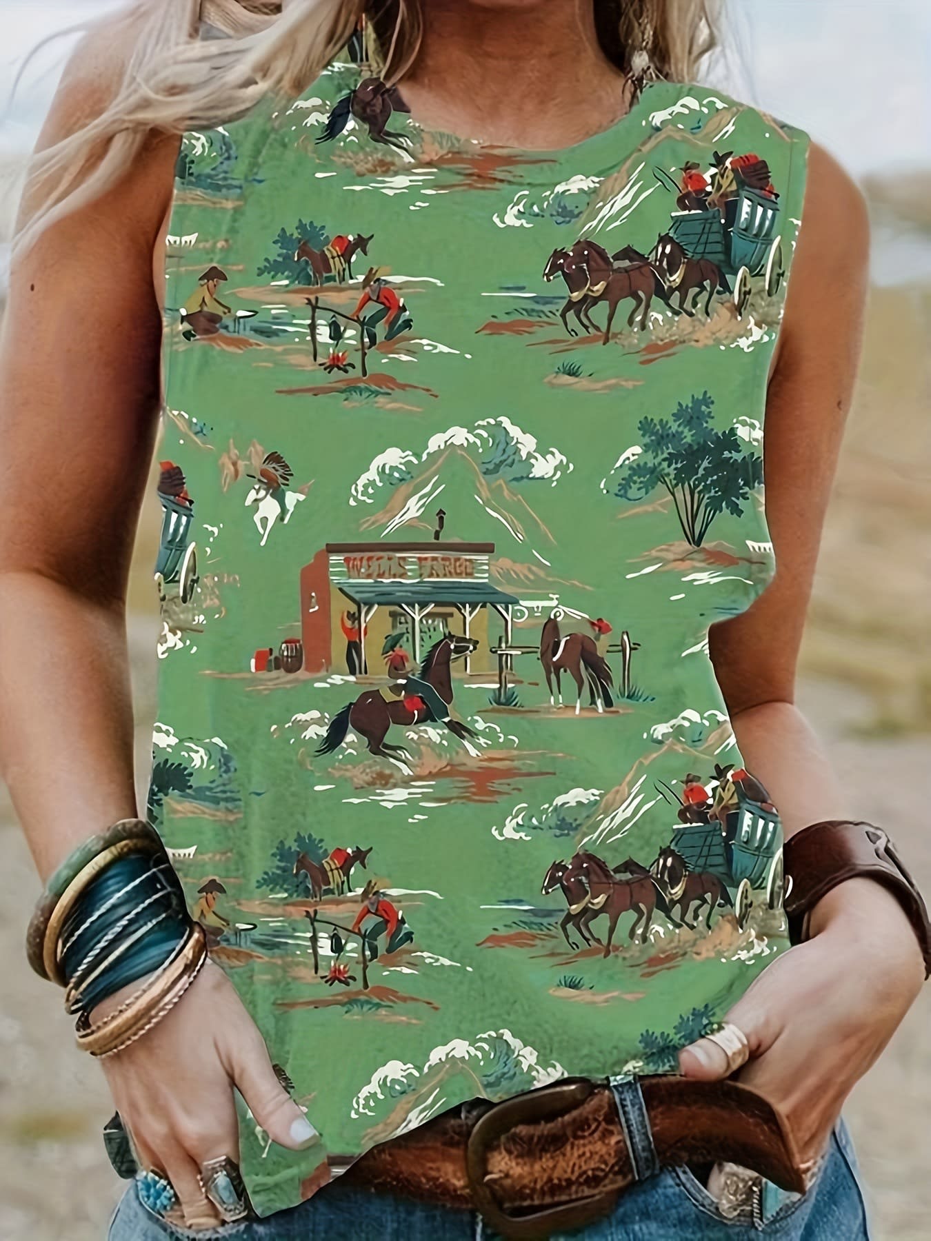 Women's Vest Women's Western Style Summer Digital view 18