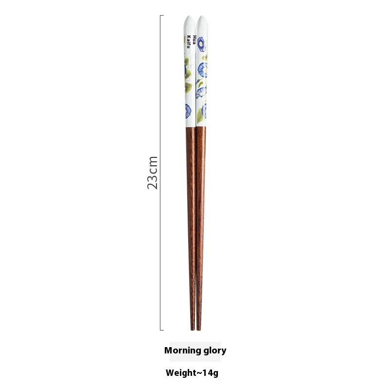 Household High-grade Non-slip Creative Lucky Cat Tableware Solid Wood Chopsticks view 9