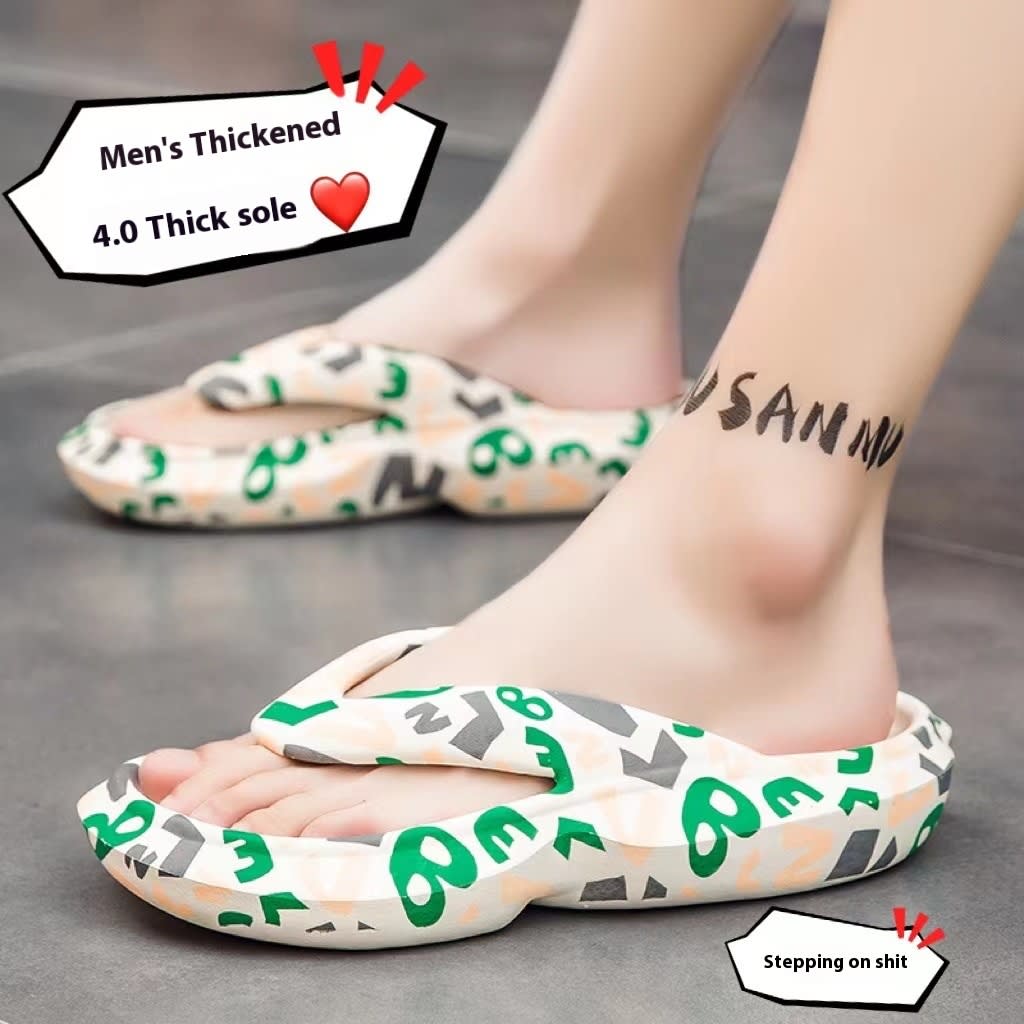Non-slip Wear-resistant And Deodorant Soft Bottom Beach Flip-flops Casual Sandals view 4