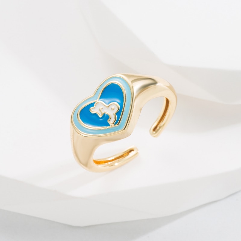Trendy Copper Plating 18K Gold Dripping Ring Fashion view 2
