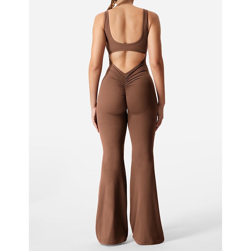 Slim Fit Hip Raise Jumpsuit Sexy Backless Exercise Yoga Clothes view 8