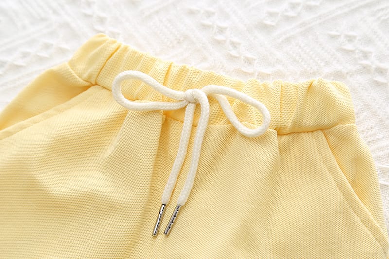 Girls' Summer Cotton Short-sleeved Shorts Suit view 9