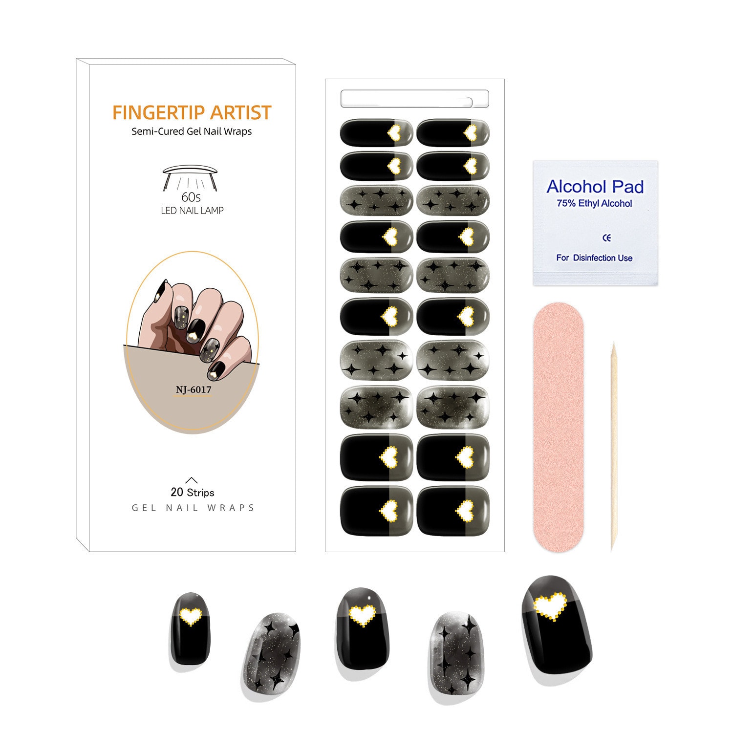 UV Semi-curing Gel Nail Stickers view 13