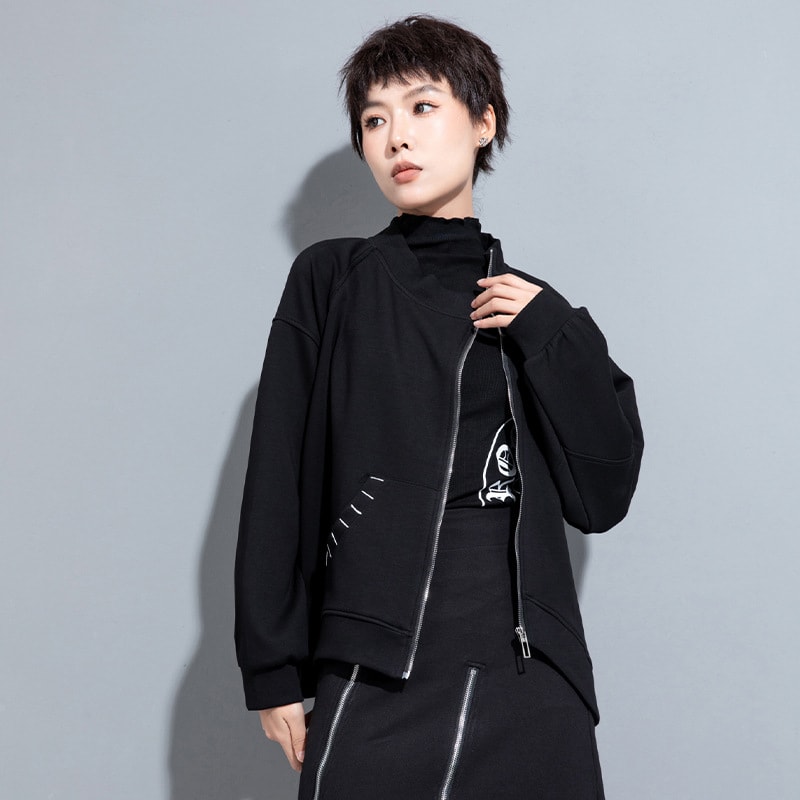 Spring And Autumn Casual Short Coat Irregular With Personality view 2