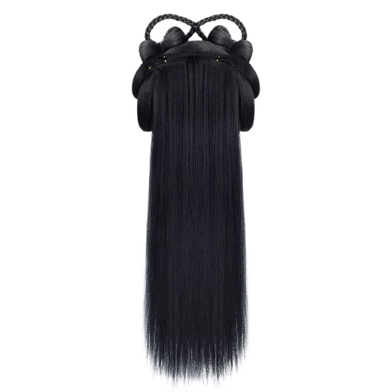 Ancient Costume Wig Female Ancient Style Han Chinese Clothing Lazy Whole Head Cover view 6