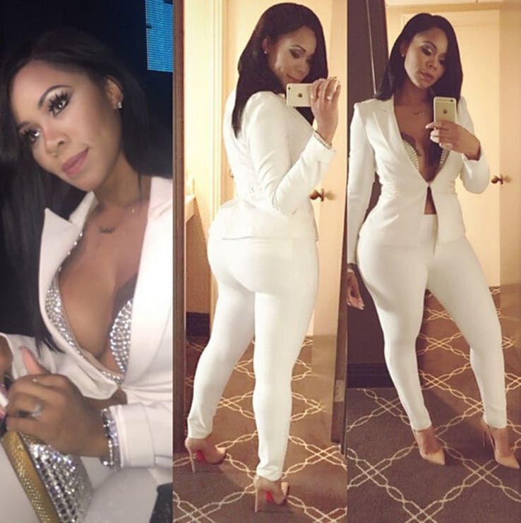 Solid Color Plus Size Suit Pants Two-piece Set view 1