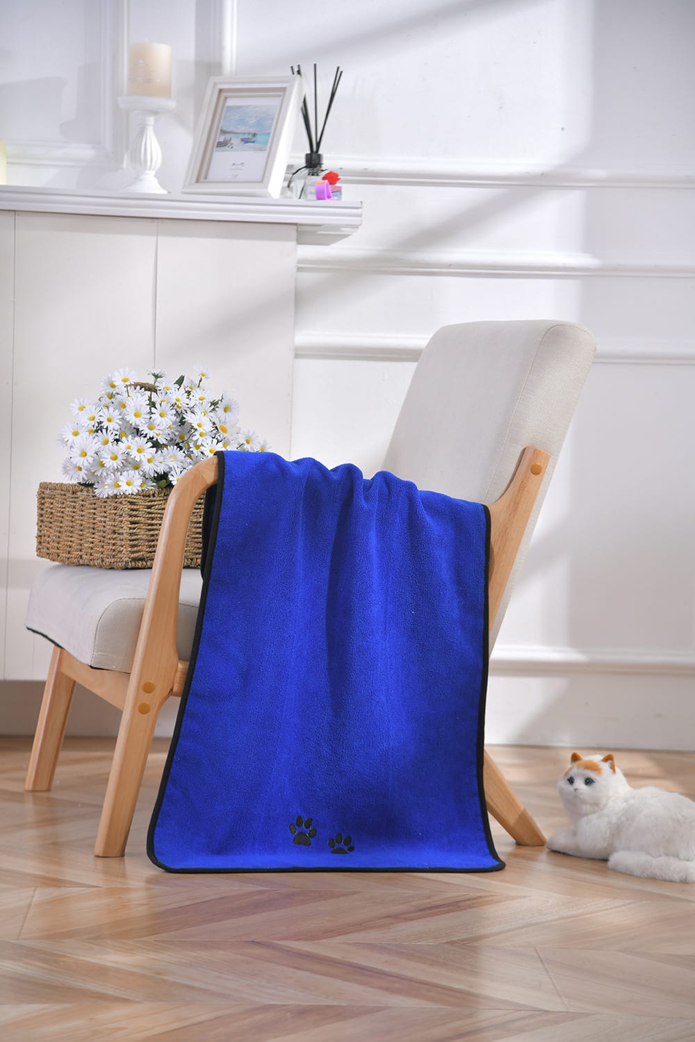 Solid Color Printed Microfiber Pet Towel view 7
