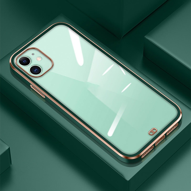Straight Edge Transparent Soft Case Plating Protective Sleeve view 7