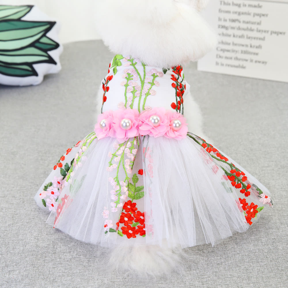 Pet Skirt Wedding Dress Dog Clothes view 2