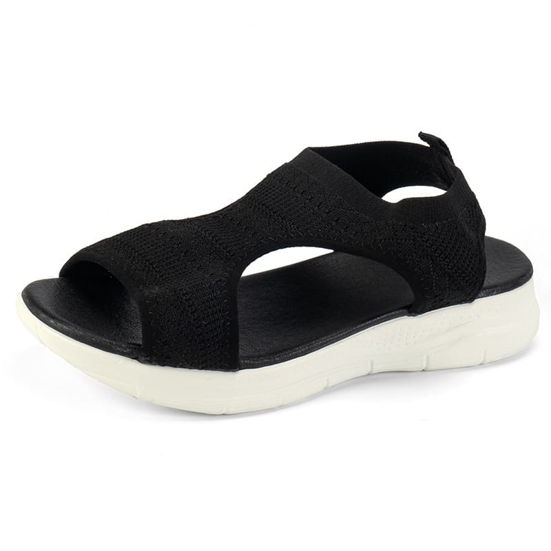 Women's Flyknit Sandals Hollow Peep-toe Roman Shoes view 22