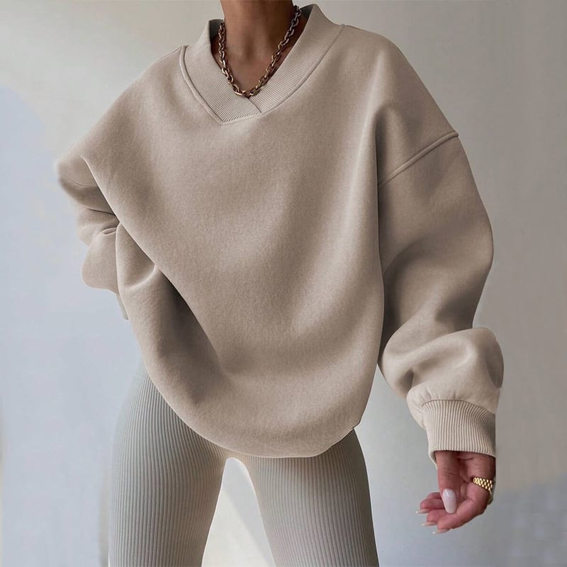 Women's Casual Solid Color Long Sleeve Crew Neck Sweater view 11
