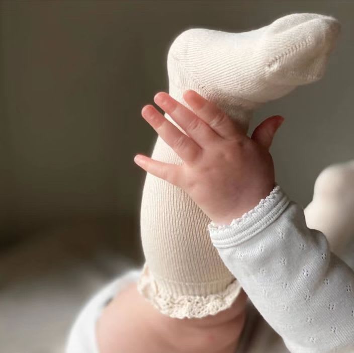 Mid-calf Lace Combed Cotton Baby Socks view 20