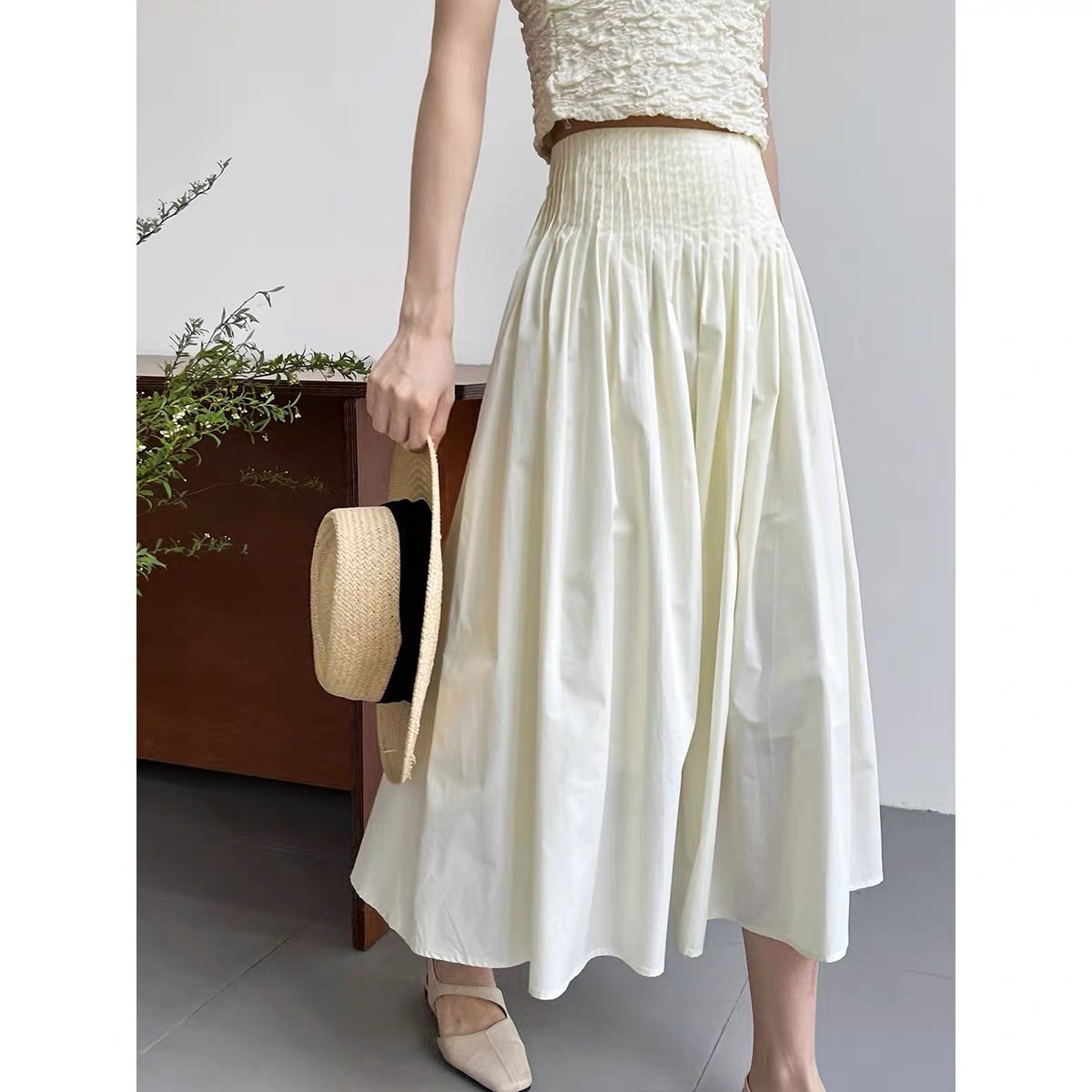 Niche Temperament Sweet Big Hem Umbrella Skirt view 6