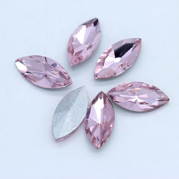Horse Eye Crystal Pointed Glass Silver Bottom Loose Diamond view 3