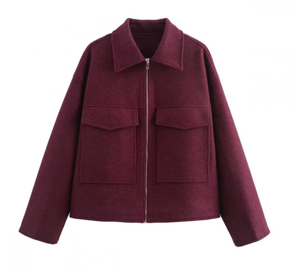 Women's Retro Fashion Polo Collar Coat view 3
