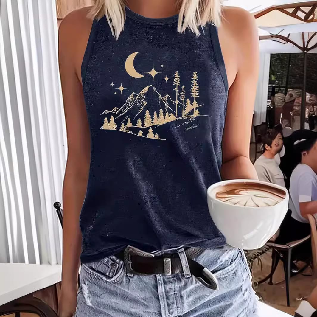 European American Fashion Floral Print Women's Vest view 8