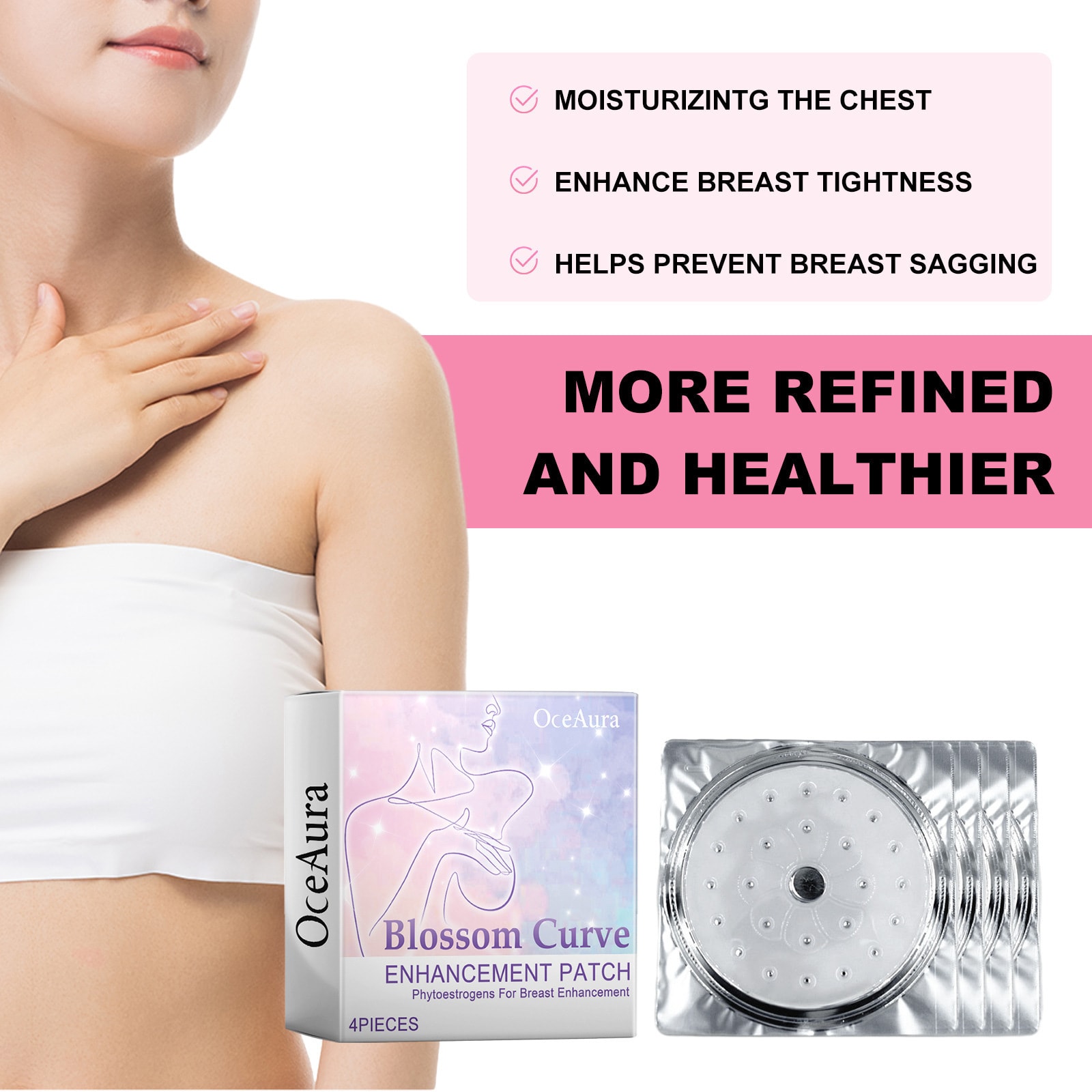 Chest Nursing Adhesive Bandage Charm Push Up Firm view 4
