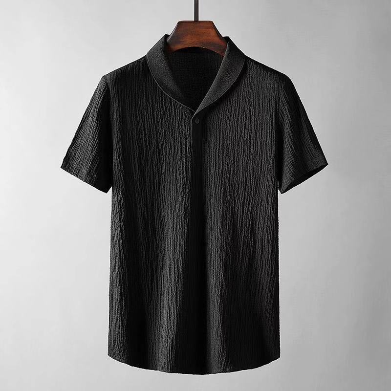 Leisure Suit Summer Loose Short Sleeve Top And Drawstring Trousers Fashion Mens Clothing view 6