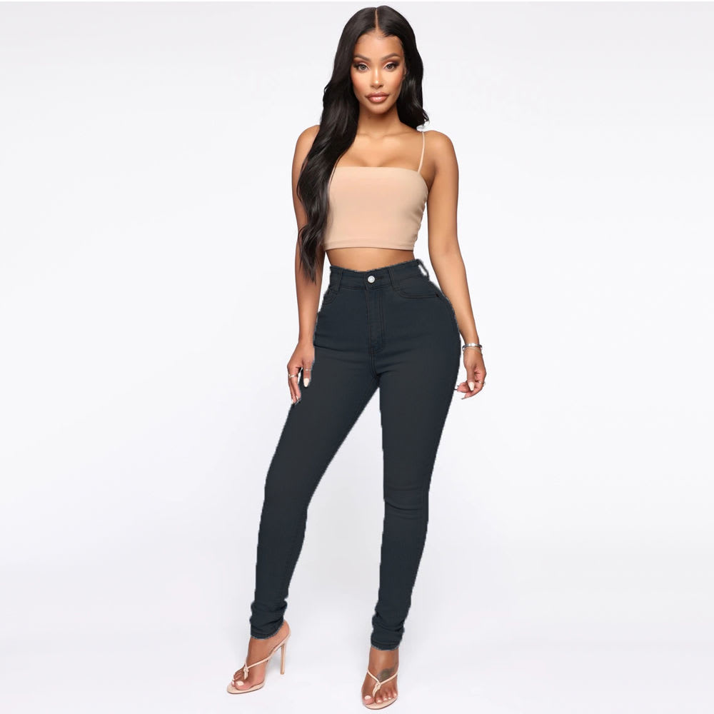 Slimming Jeans Pants For Women High Waist Trousers With Pockets view 11