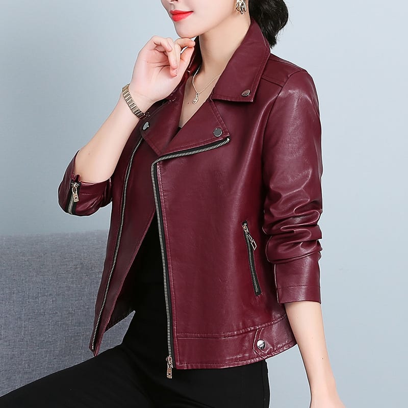 Leather Jacket Versatile Short Coat view 4