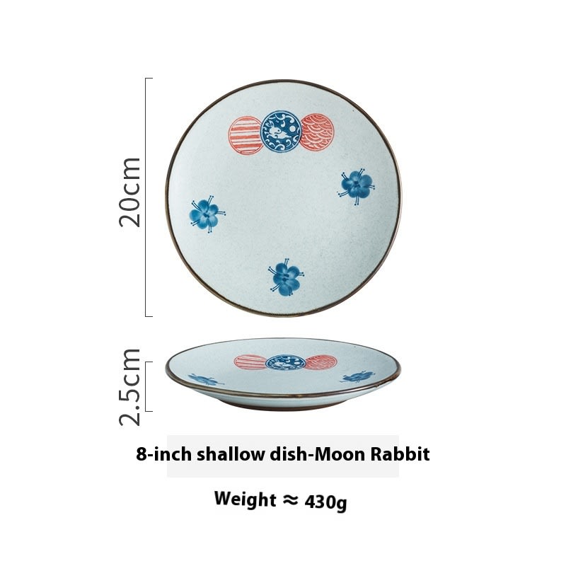Creative Ceramic Round Shallow Household Western Cuisine Steak Plate view 21