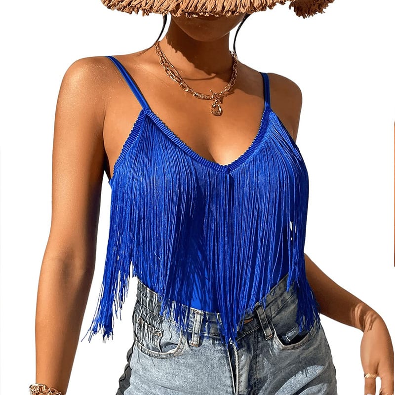 Women's Fashion Personalized Camisole Tassel Vest view 4