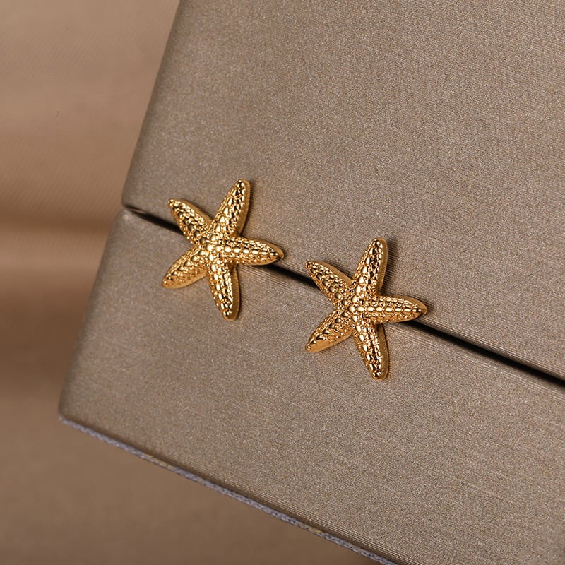 New Starfish Stud Earrings Women's All-matching Graceful view 19
