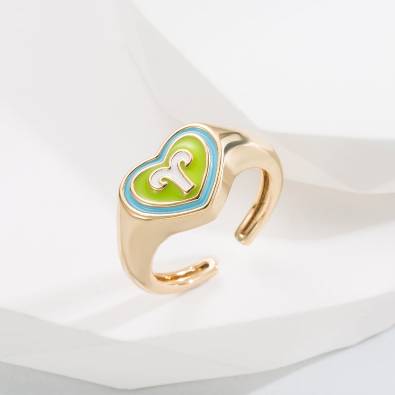 Trendy Copper Plating 18K Gold Dripping Ring Fashion view 4