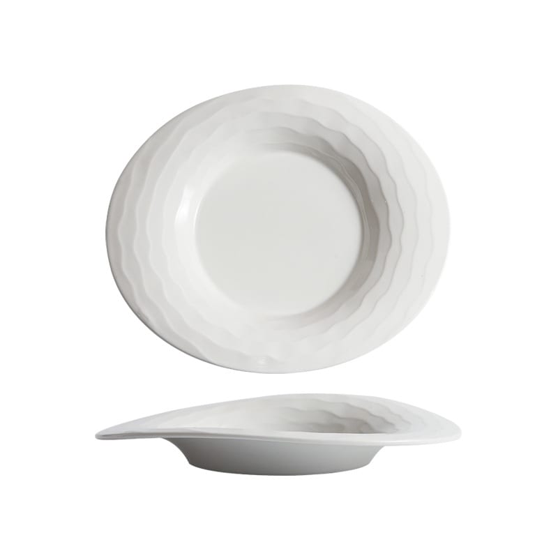 Creative Water Pattern Duck Tongue Dish Western Cuisine Plate view 9