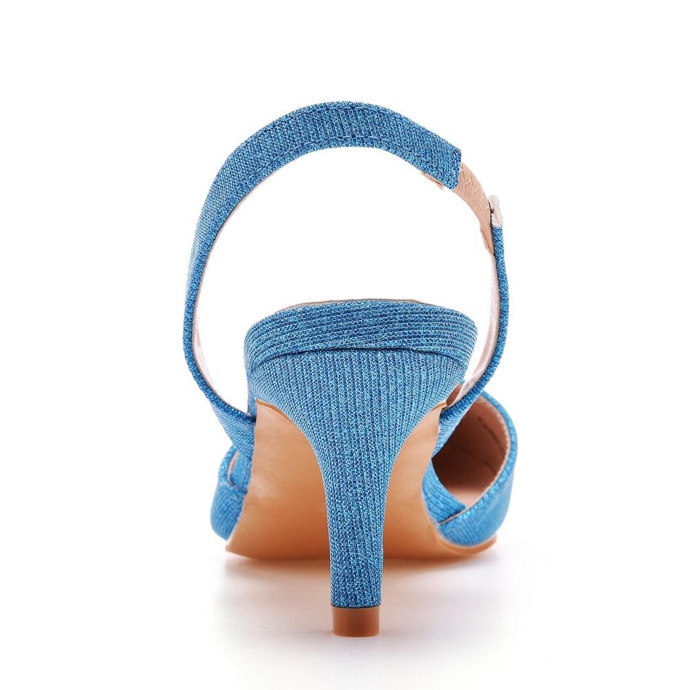 6cm Low-cut Pointed-toe Color-changing Cloth Plus Size Sandals view 25