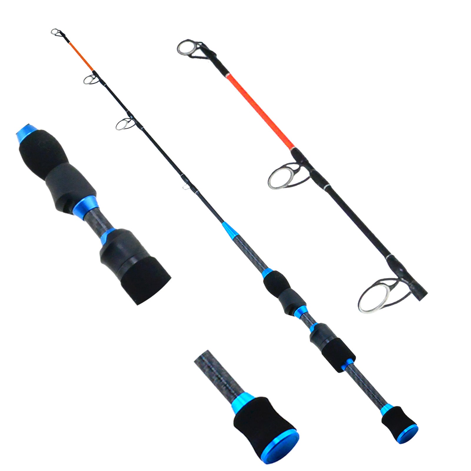 Two-section Plug-in Winter Carbon Fishing Rod Small Lure Portable Boat Fishing Winter Fishing view 5
