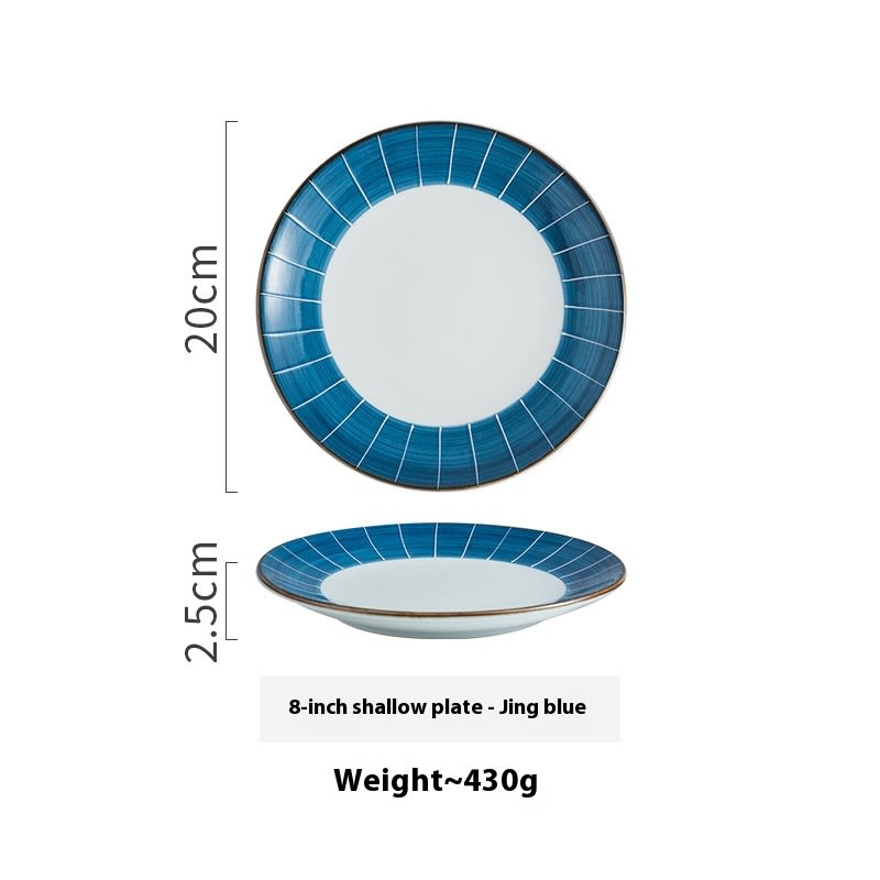 Creative Ceramic Round Shallow Household Western Cuisine Steak Plate view 29