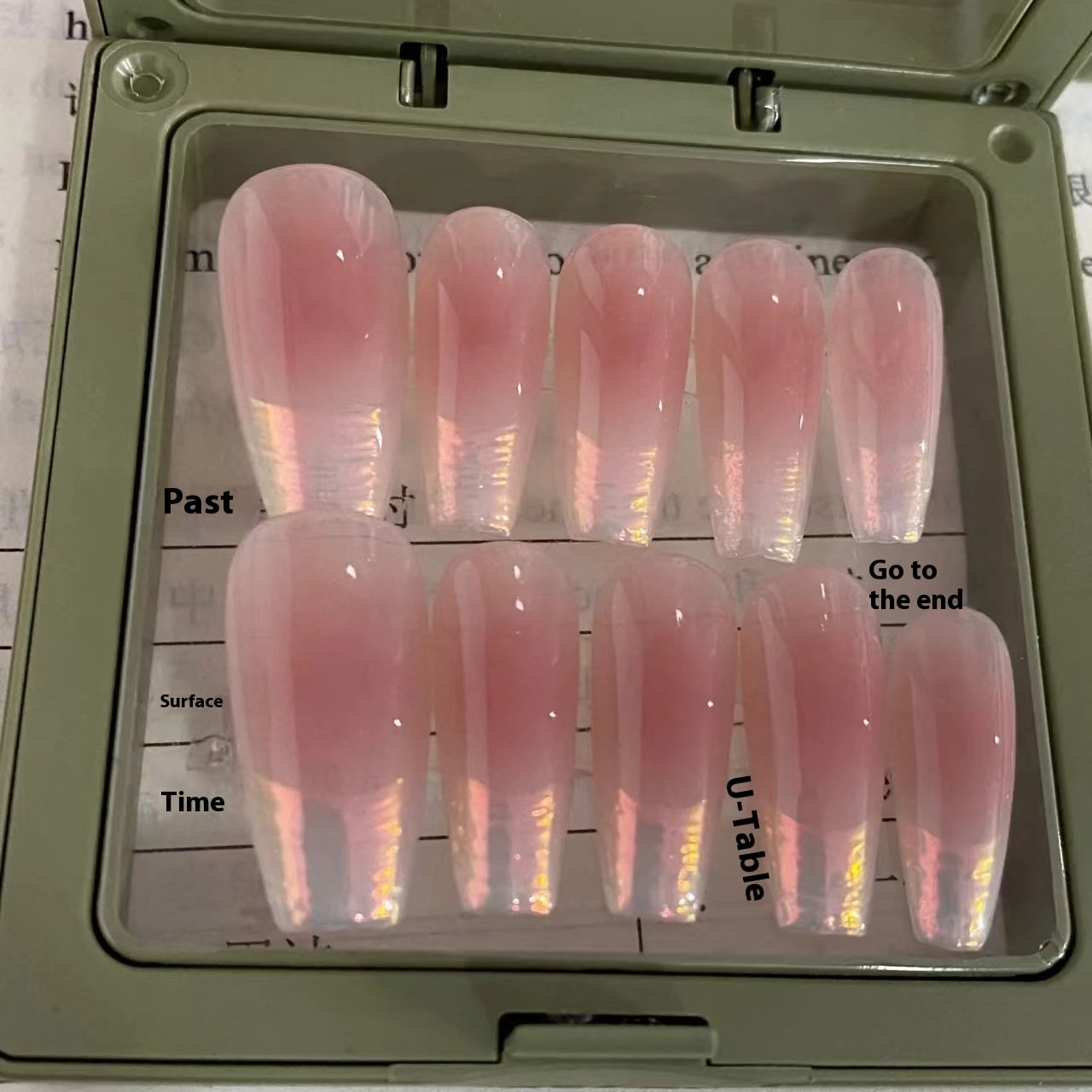 Blush Pleated French Handmade Manicure Wear Nail Fake Nails view 11