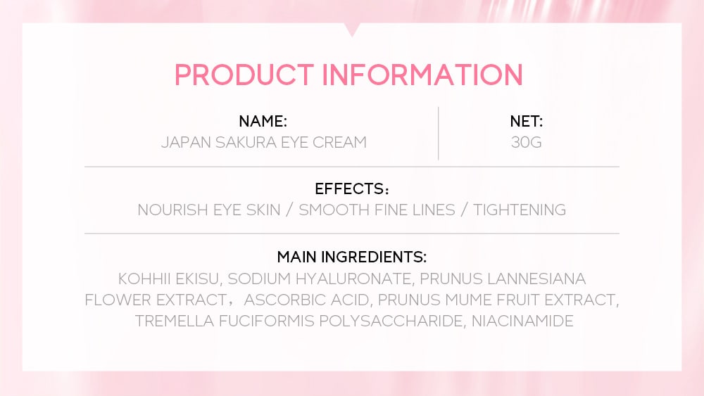 Sakura Eye Cream 30g Moisturizing view 5