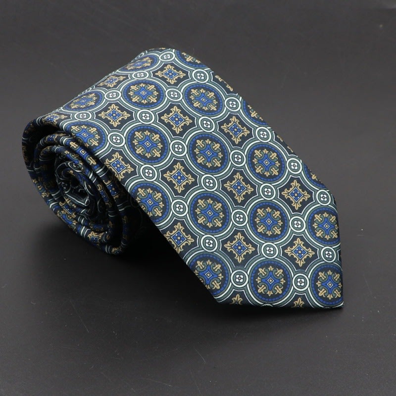 Super Soft Bohemian Silk Ties Men's Fashion 75mm Necktie view 57