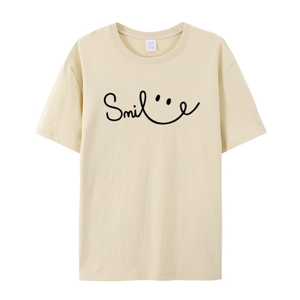 Women's Smiling Printed Cotton Short Sleeve view 2